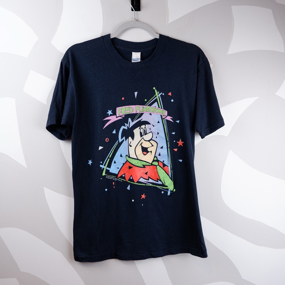 Vintage 1990's Fred Flintstone Puff Print T-shirt | L
